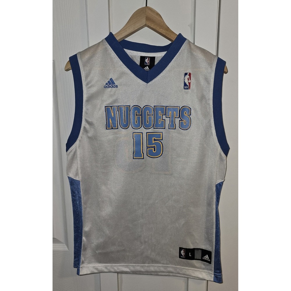 Adidas Denver Nuggets Nikola Jokic #15 NBA Basketball Jersey White/Blue Youth L